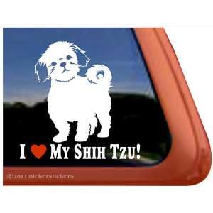  I Love My Shih Tzu Dog Auto Vinyl Window Decal Sticker 