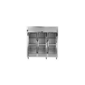   208   3 Section Reach In Refrigerator w/ Wide Half Glass Doors, 208/1