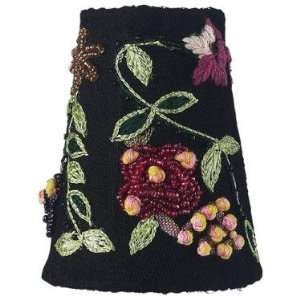  black with flowers sconce shade
