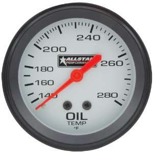   140 to 280 Degree F Mechanical Oil Temperature Gauge with Allstar Logo
