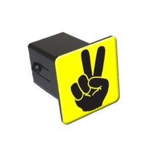 Peace Fingers   2 Tow Trailer Hitch Cover Plug Insert Truck Pickup RV
