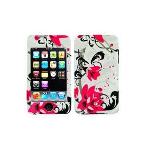 iPod Touch 2nd and 3rd Generation Graphic Case   White with Red Flower 