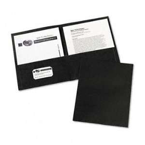  Embossed Paper Portfolio, 30 Sheet Capacity, Black, 25/Box Camera
