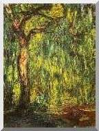MONET Weeping Willow Landscape Repro CANVAS Giclee ART  