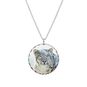   : Necklace Circle Charm Snow Leopard HD Apple: Artsmith Inc: Jewelry