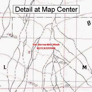  USGS Topographic Quadrangle Map   San Bernardino Wash 