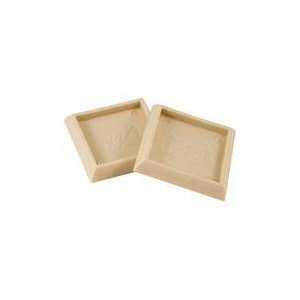   Count 2 Soft Touch Vinyl Caster Cups, Almond: Home Improvement