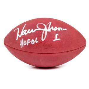 Warren Moon Autographed Football  Details Football with HOF 06 