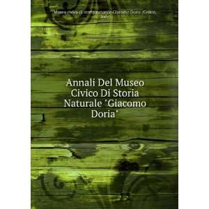   Italy) Museo civico di storia naturale Giacomo Doria (Genoa: Books