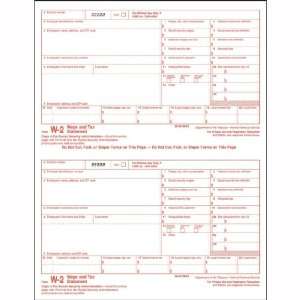  TOPS W 2 Tax Forms 2011 For Laser Printers, Loose Format 