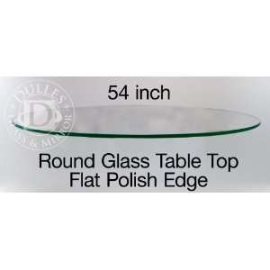  Glass Table Top: 54 Round, 1/4 Thick, Flat Edge 