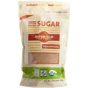  Golden Brown Sugar, Unrefined Mascobado, 16 oz (454 g 