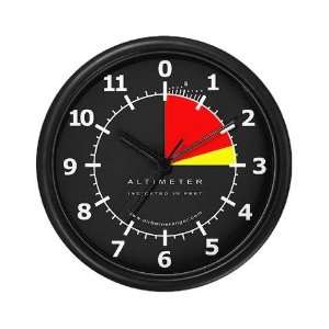  Altimeter Black Halo Wall Clock by 