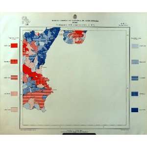   1933 Colour Map Italy Statistics Lan Ownership Catania