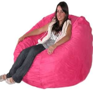  4 feet Hot Pink Cozy Sac Bean Bag Chair Love Seat: Home 