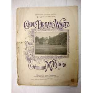   Campus Dreams Waltz   Amherst College   1895 Edmund M. Blake Books