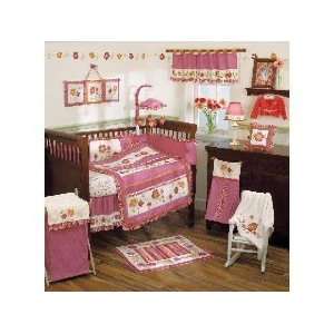  Raspberry Petals 6 Piece Baby Crib Bedding Set: Baby