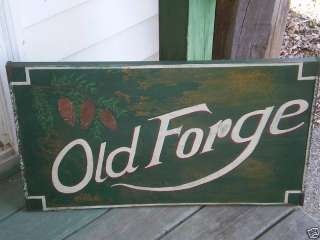 Old Forge Primitive ADK wood sign Pinecones Jerred  