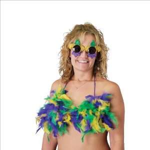  Mardi Gras Feather Bikini Top