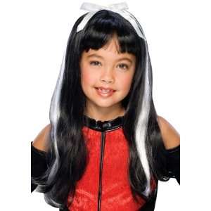  White/Black Goth Doll Child Wig: Toys & Games