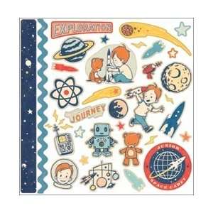   Rocket Age Cardstock Stickers 12X12 Sheet   Shapes: Arts, Crafts