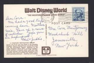 Walt Disney World Postcard Nov 30 1970 PreOpening Preview Center Card 