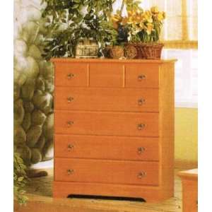  Bedroom Chest with Storage Drawers   Maple Finish