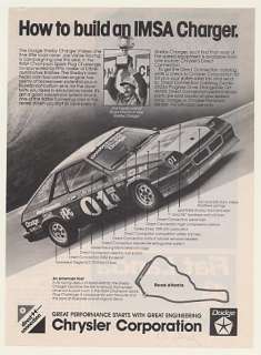 1983 Joe Varde IMSA Racing Dodge Shelby Charger Ad  
