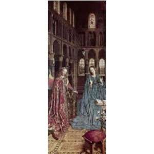  Annunciation Jan Van Eyck. 12.25 inches by 26.00 inches 