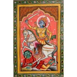   of Lord Vishnu)   Watercolor on Patti   Artist Rabi Be