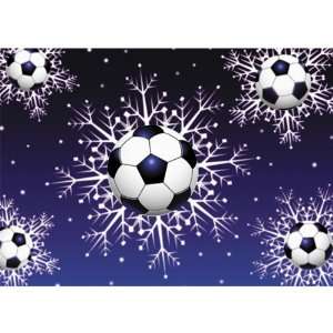  Soccer Snow Christmas Card: Sports & Outdoors