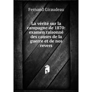   © des causes de la guerre et de nos revers Fernand Giraudeau Books