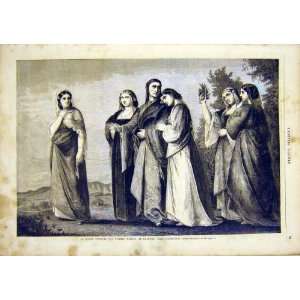  Ladies Ravenne Nobles Feuerbach French Print 1866