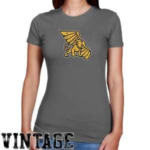  Western State Griffons Ladies Charcoal Distressed Logo Vintage 