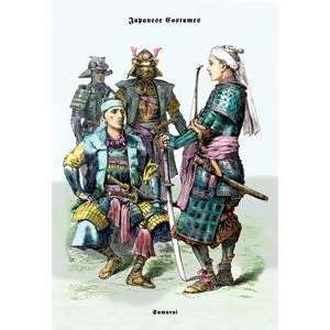  Vintage Art Japanese Costumes Samurai   02239 6