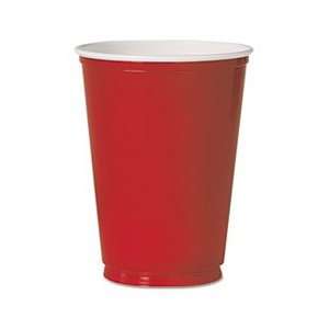   Plastic Party Cold Cups, 10 oz., Red, 50/Pack