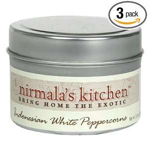 Nirmalas Kitchen Single Spice, Indonesian White Peppercorns, 2 Ounce 