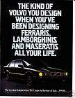 1987 VOLVO 780 COUPE BY BERTONE Vintage Print Ad