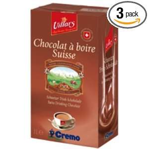 Villars Swiss Liquid Drinking Chocolate, 33.8 Ounce (Pack of 3 