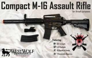  Army/Marines M 16 Airsoft Assault Rifle/Gun/Prop + MANY Extras  