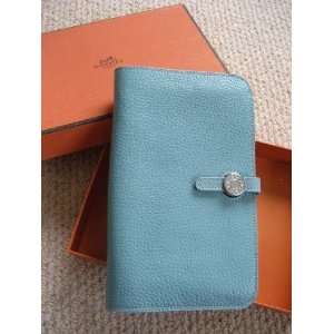  Hermes Pale Blue Calf Leather Purse Wallet Everything 