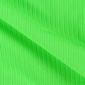  58 Wide Textured Nylon Lycra Tricot Stripes Lime Fabric 