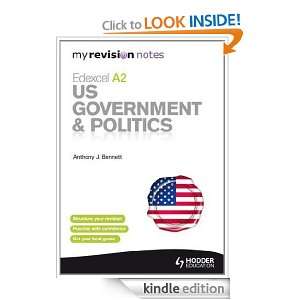 Edexcel A2 US Government & Politics My Revision Notes Anthony J 
