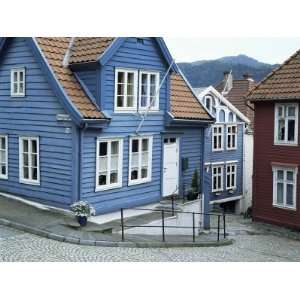  Wooden Houses in Central Bergen, Bergen, Western Fjords, Norway 