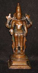   Traditional Indian Ritual Bronze statue God Vishnu Old Collectible