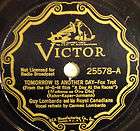 GUY LOMBARDO & ROYAL CANADIANS Tomorrow Is Another Day VICTOR SCROLL 