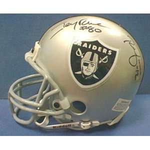 Autographed Rich Gannon Mini Helmet   & Jerry Rice  Sports 