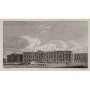  1831 Palais de Versailles Garden Facade Paris Engraving 