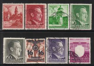 Stamp Selection Germany Poland WWII 3rd Reich Hitler Swastika Nazi 