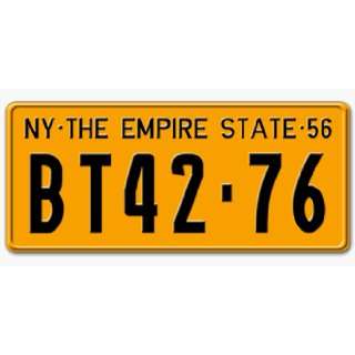 1956 NEW YORK STATE PLATE  EMBOSSED WITH YOUR CUSTOM NUMBER:  